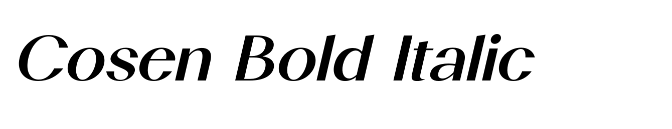 Cosen Bold Italic
